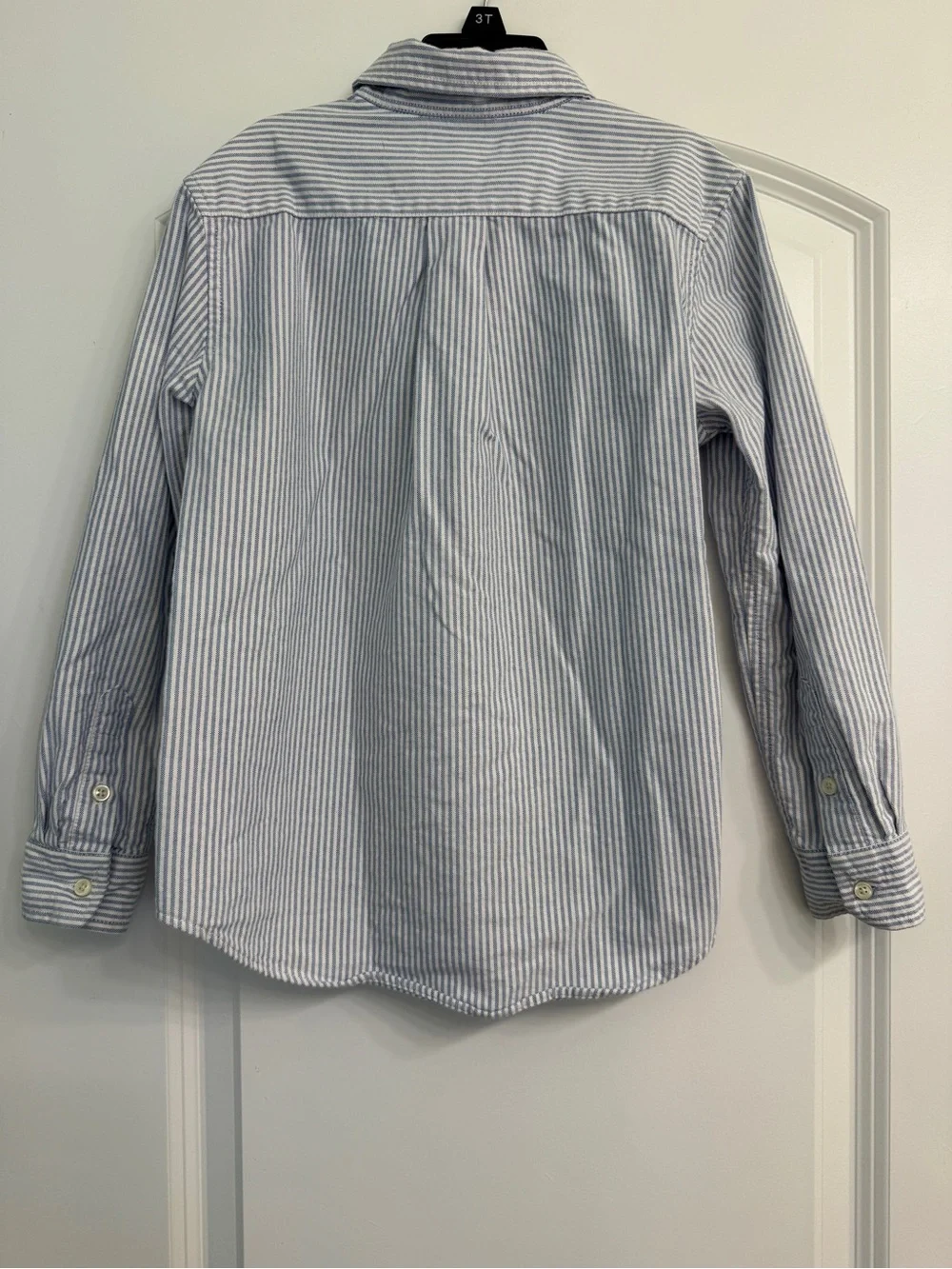 Ralph Lauren Blue and White Striped Button-Down Shirt